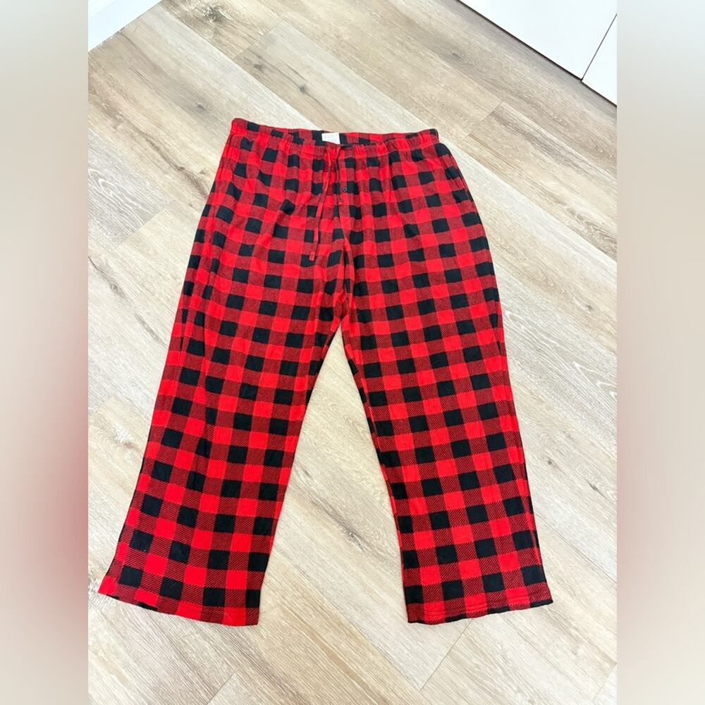 Royal Class Men’s Red Black Buffalo Plaid Lounge Pajama Pants  XL